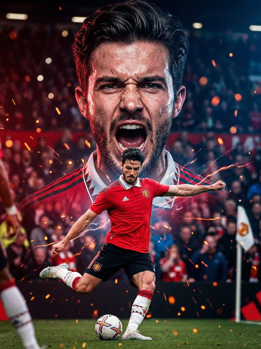 Ultra-realistic cinematic football poster in the style of